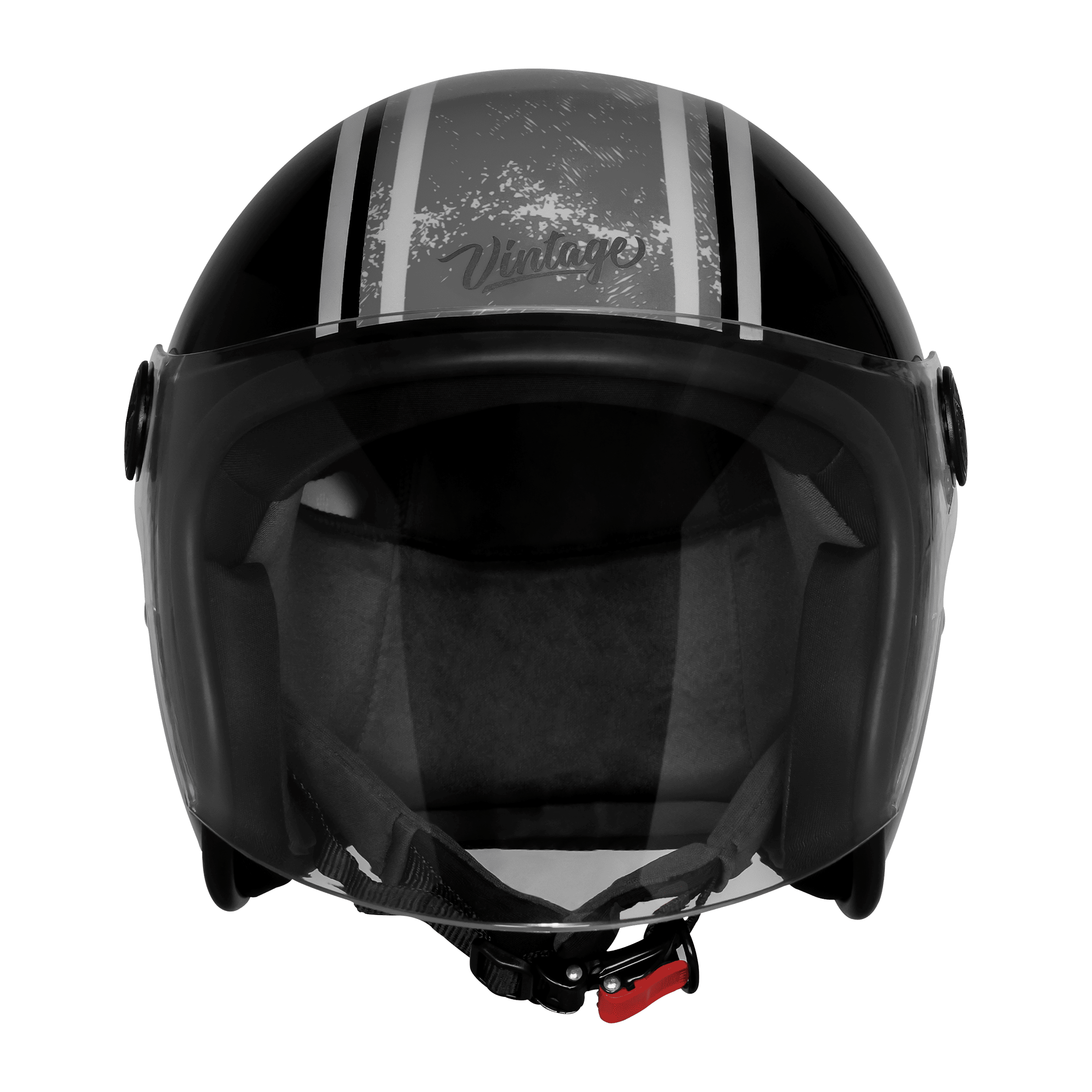 SBH-56 VINTAGE RACERS GLOSSY BLACK WITH GREY